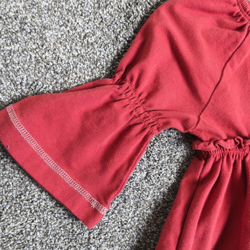 Matilda Jane Girls Dress Lot Size 2 Floral Red‎ Boho Ruffle Boutique - Picture 4 of 12